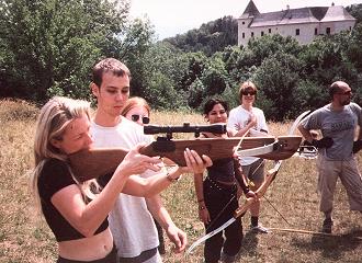 das Zielfernrohr auf der Armbrust war etwas ungewhnlich, © Eva Staber