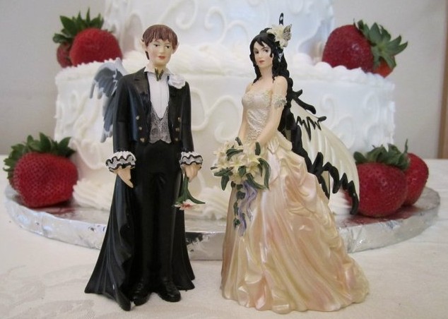 fairy geeky wedding cake toppers, aion wedding cake
